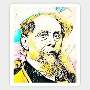 Charles Dickens Portrait | Charles Dickens Artwork 2 Sticker